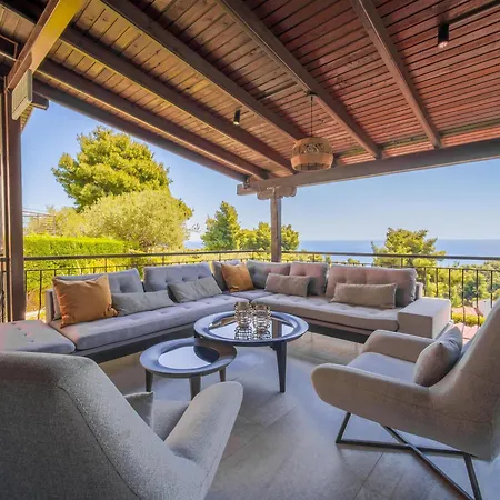 Helios Luxury Sea View With Private Pool Gym And Bbq Area Βίλα Ποσείδι