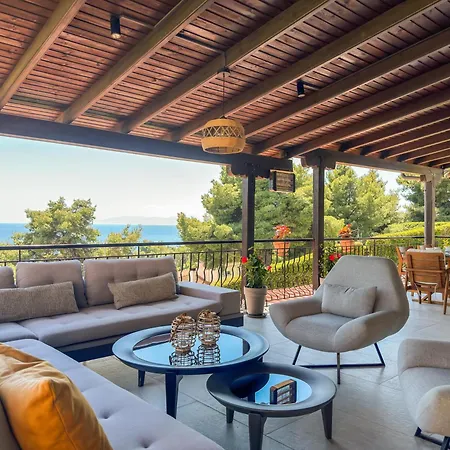 Βίλα Helios Luxury Sea View With Private Pool Gym And Bbq Area *