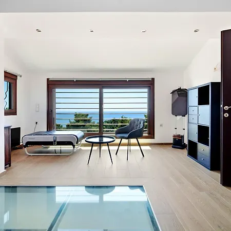 Helios Luxury Sea View With Private Pool Gym And Bbq Area Possidi