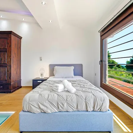 Villa Helios Luxury Sea View With Private Pool Gym And Bbq Area Possidi